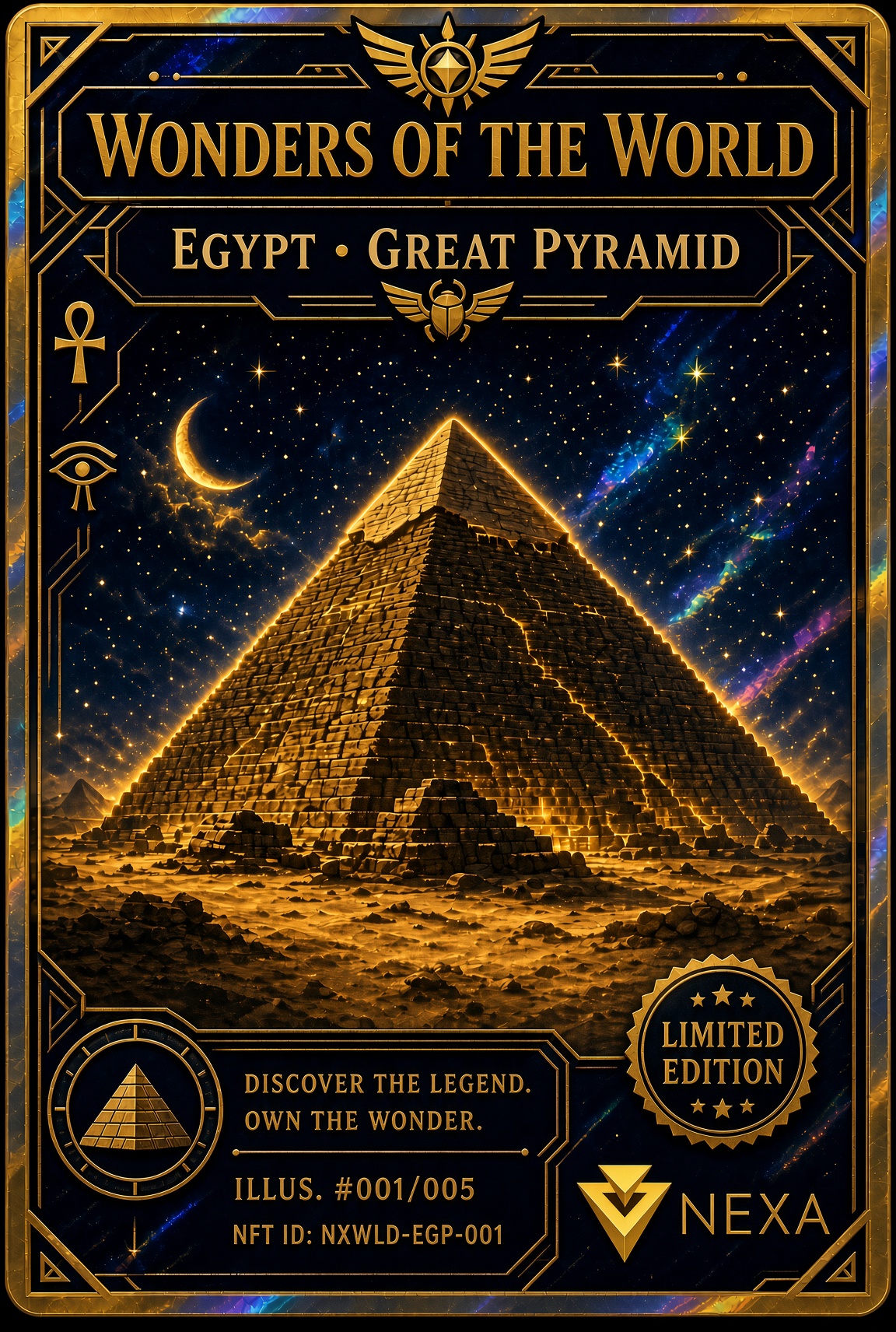 Front for Wonders of the World – Egypt Great Pyramid #001